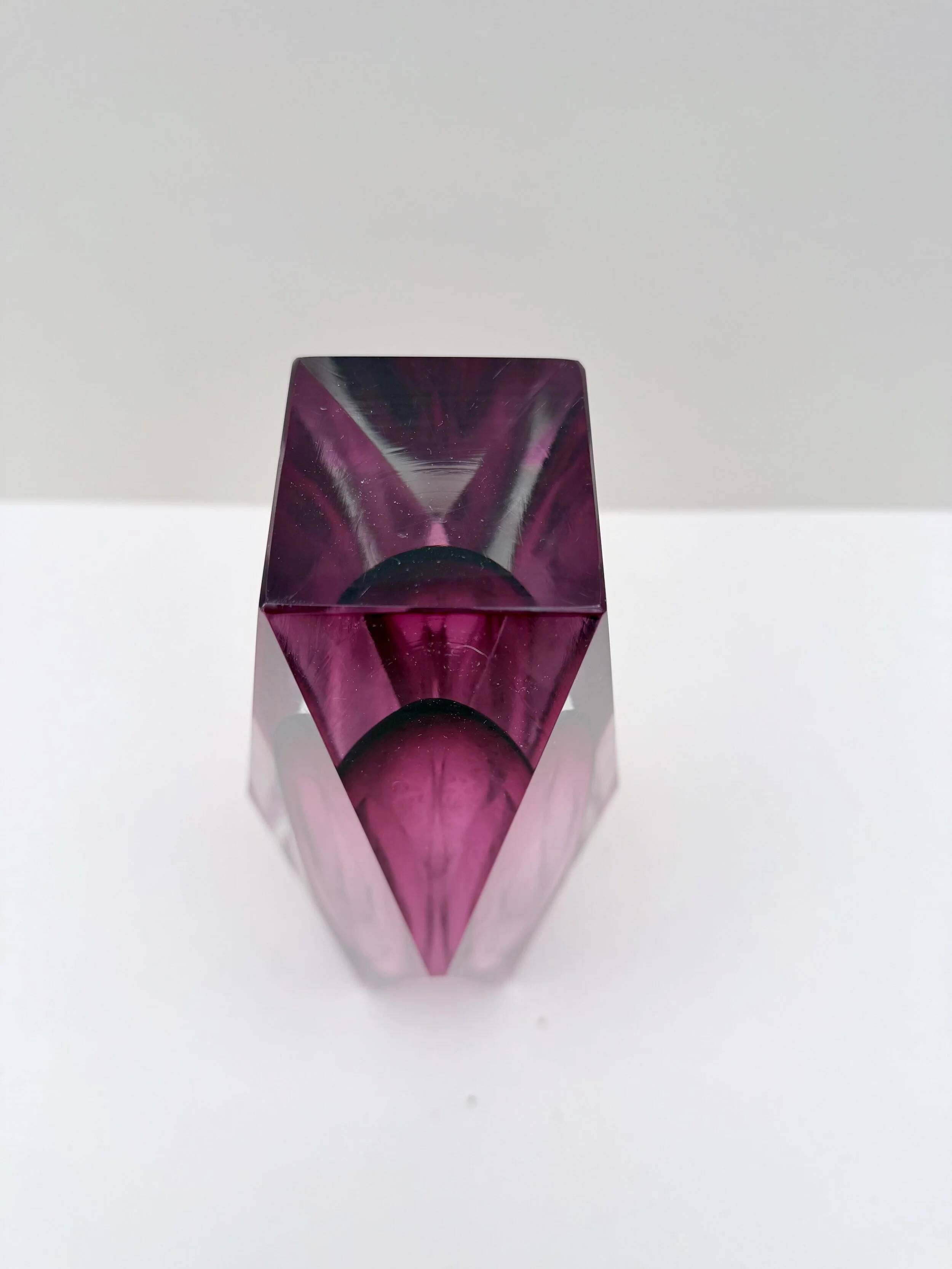 Sommerso vase - Murano blown glass, Italy 1970