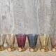 Verres à liqueur colorés