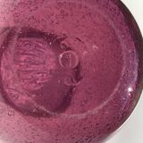 Bubble mouth blown glass vase Biot style height 22cm