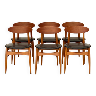 Lot de chaises scandinave vintage