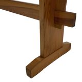 Vintage Scandinavian modern pinewood bench from the 1960's