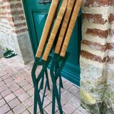 Pair of rattan folding chairs