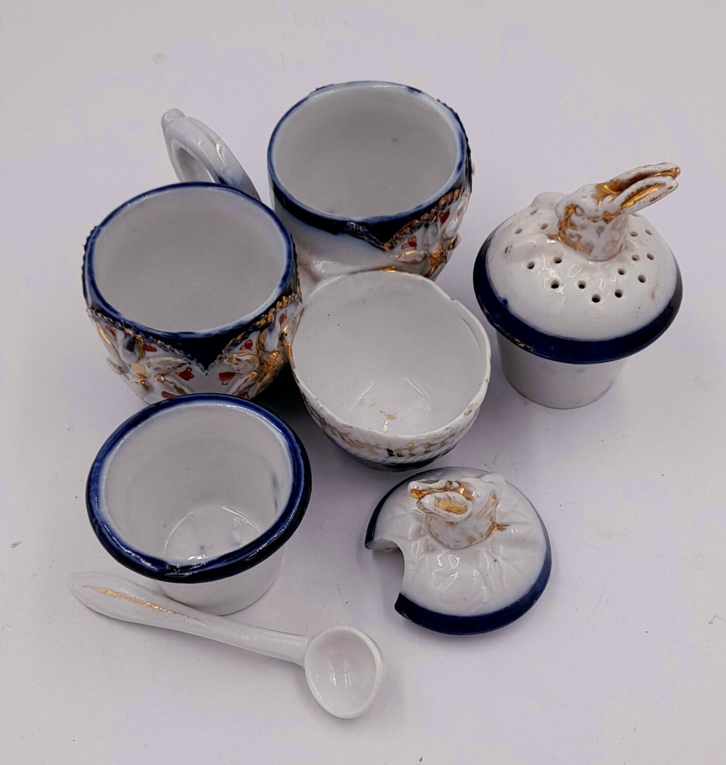 19th Century Staffordshire Imari Condiment Display