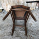 Bistrot chair turned wood & seat skai black vintage