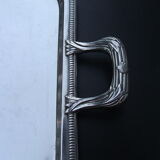 Silver metal service tray