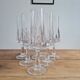 Service of 6 vintage crystal champagne flutes
