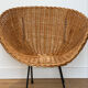 2 wicker basket chairs from the 1950s