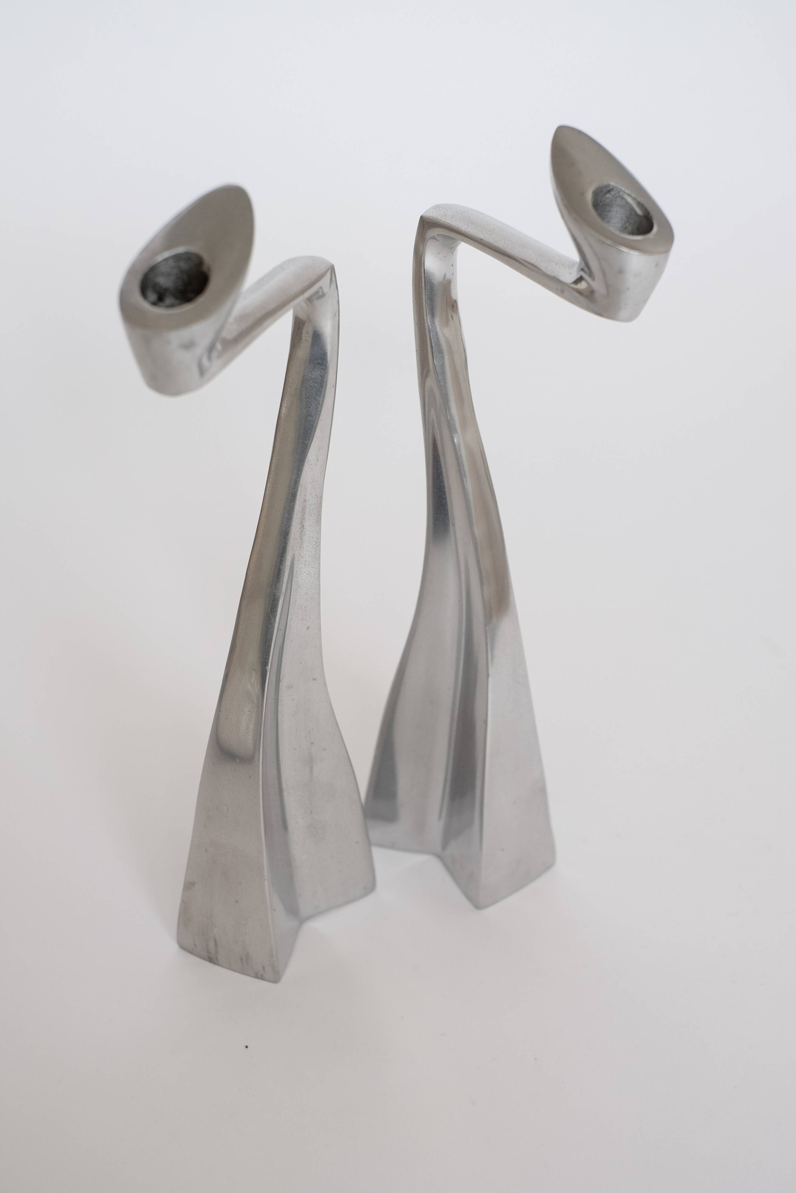 Pair of candle holders by Matthew Hilton 80's