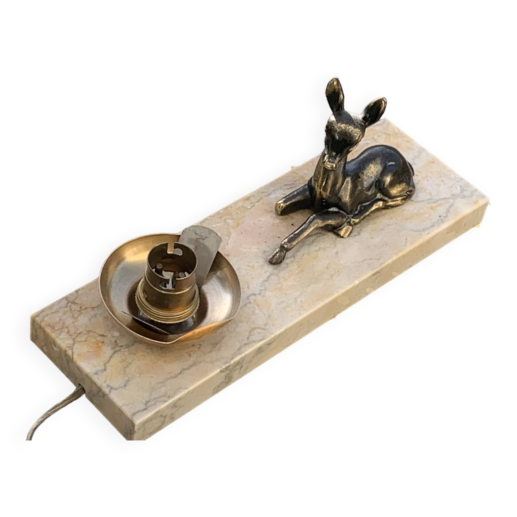 Lampe Berger Décor Biche Et Faons 15cm De Haut - Occasion, Diffuseur Parfumé En Céramique