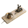 Table lamp, Biche, fawn in gilded brass on a beige marble base, art deco Velvet underside