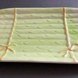 Plat à asperges en faïence