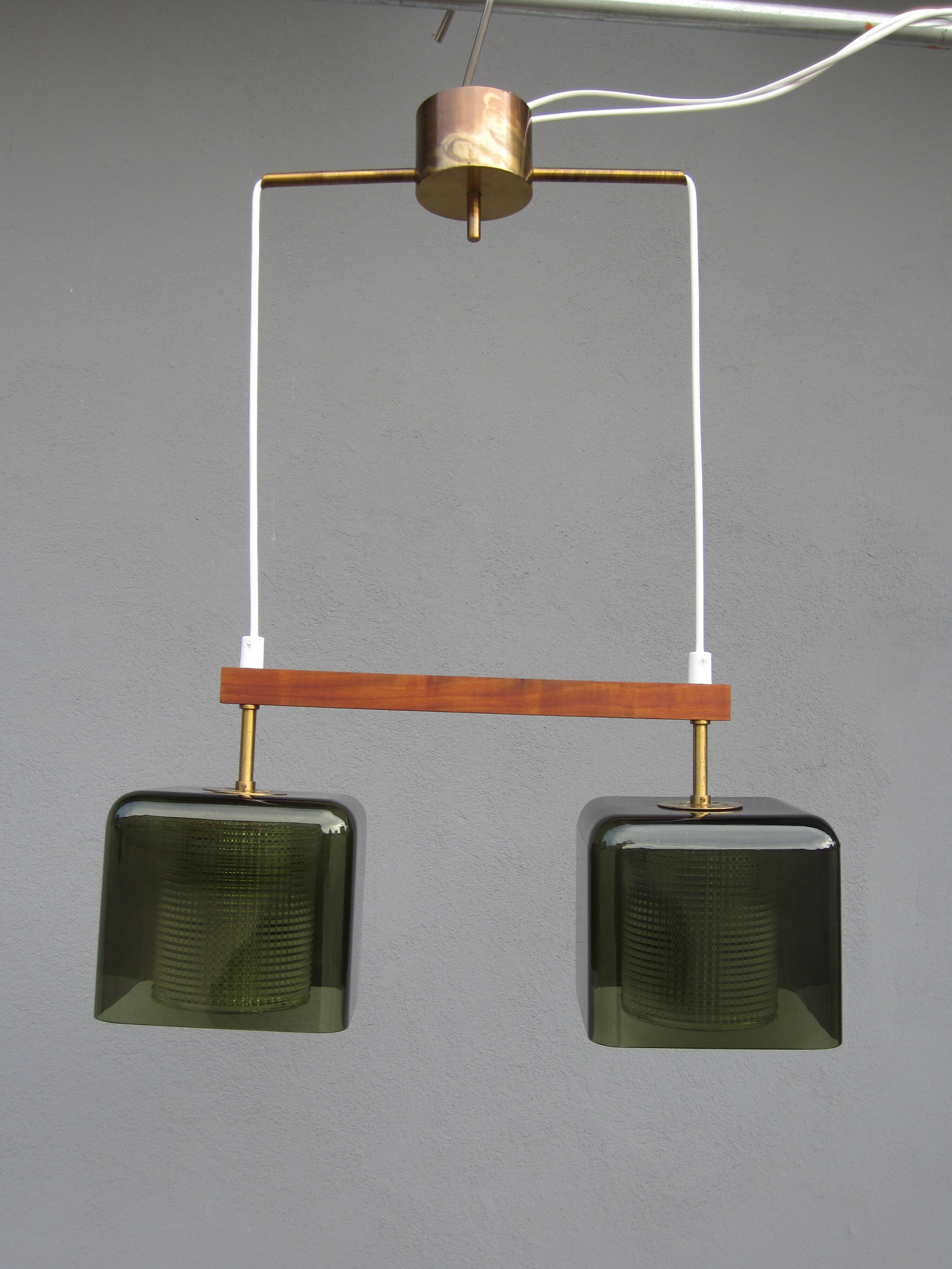 Scandinavian glass pendant lamp Carl Fagerlund for Orrefors