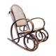 Fauteuil rocking-chair cannage et bois courbé