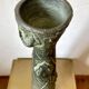 Longiline vase with stylised brutalist decoration, in the style of Ballesti.