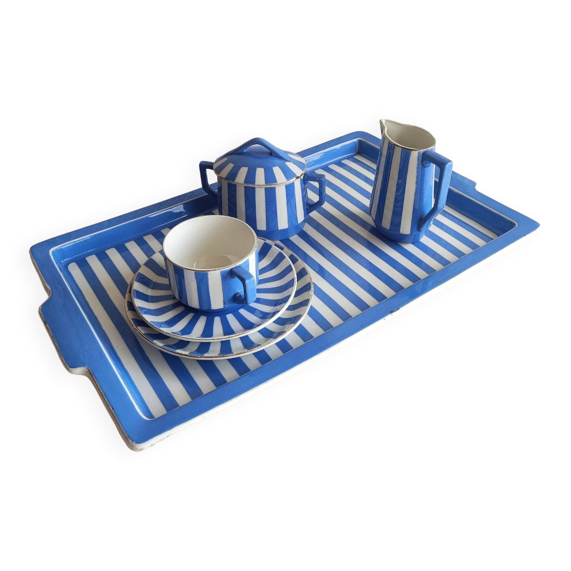 Sarguemine Fox Trot earthenware tray