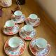 Set of 6 coffee cups with saucers - Haviland - Imari red