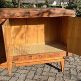 Oak and marquetry row 50s