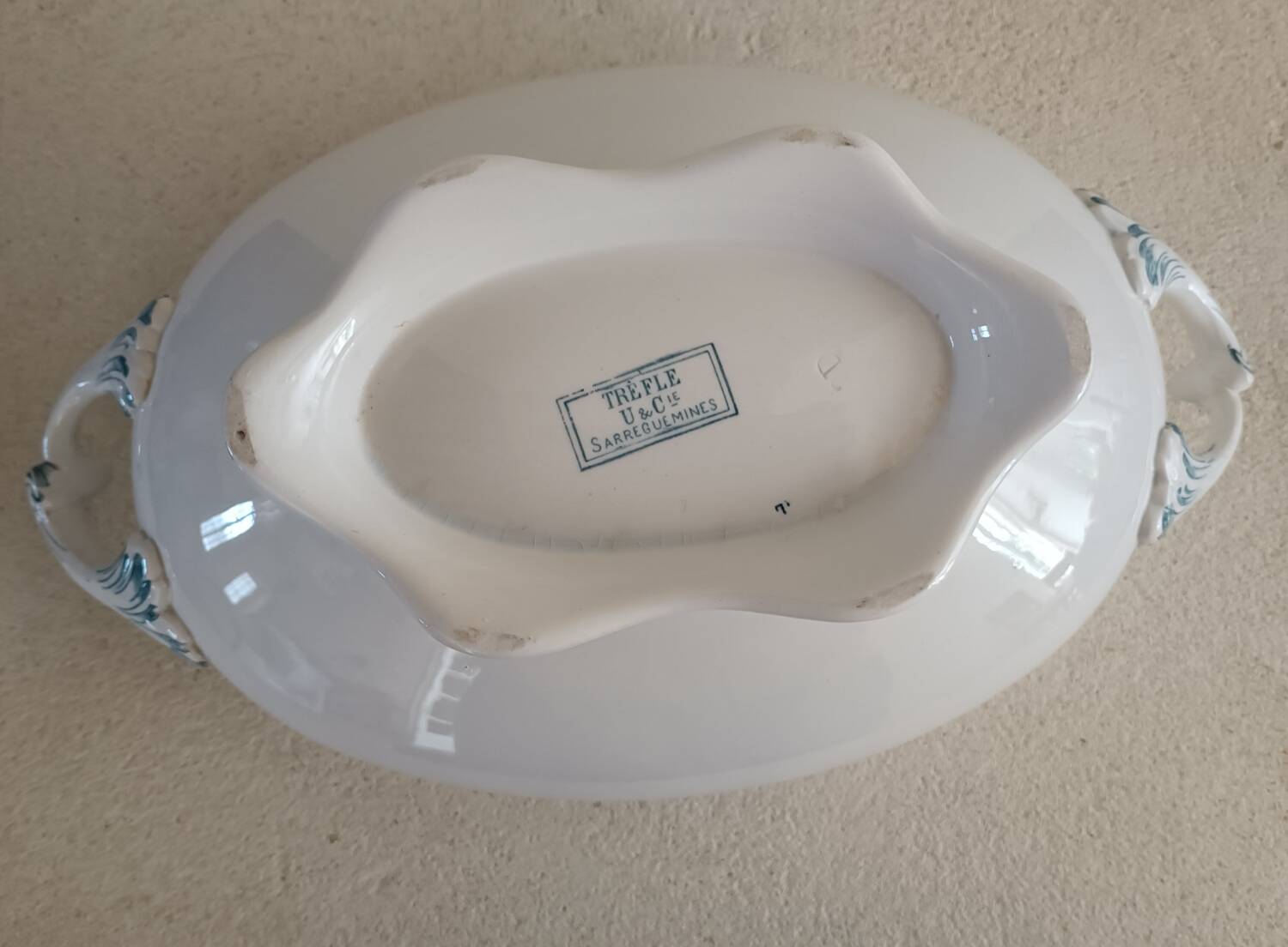 Sarreguemines iron earth soup tureen