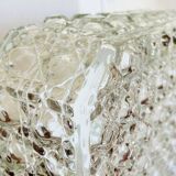 Square glass flush mount light ceiling or wall