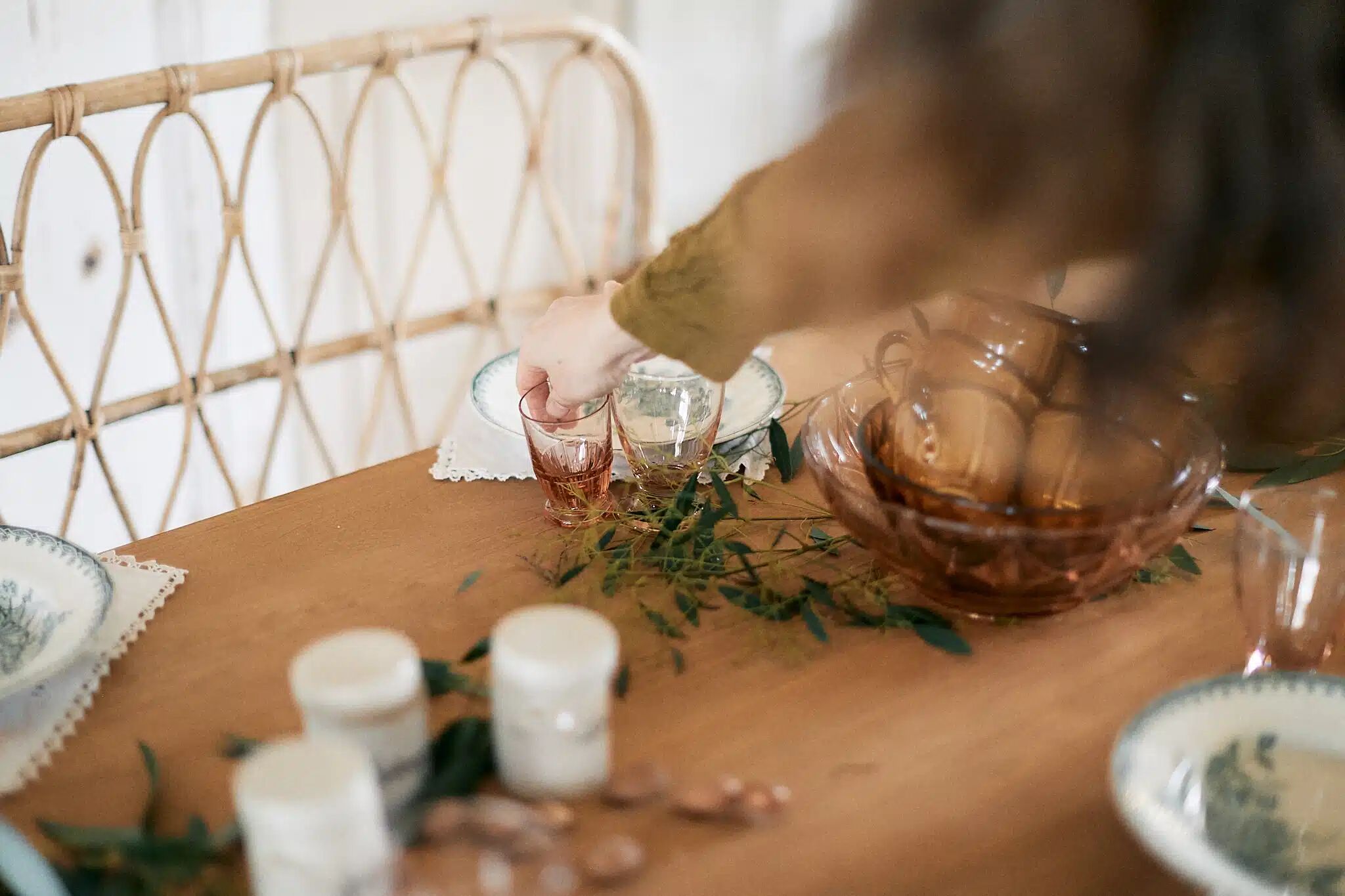 Wooden table "Rose"