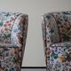 Set of curved Danish club chairs from the mid-century, Viggo Boesen style, 1940s.