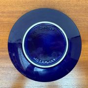 Dark blue pottery bowl from West Germany from the mid-century, 1960s.