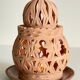 Handmade terracotta tealight candle holder