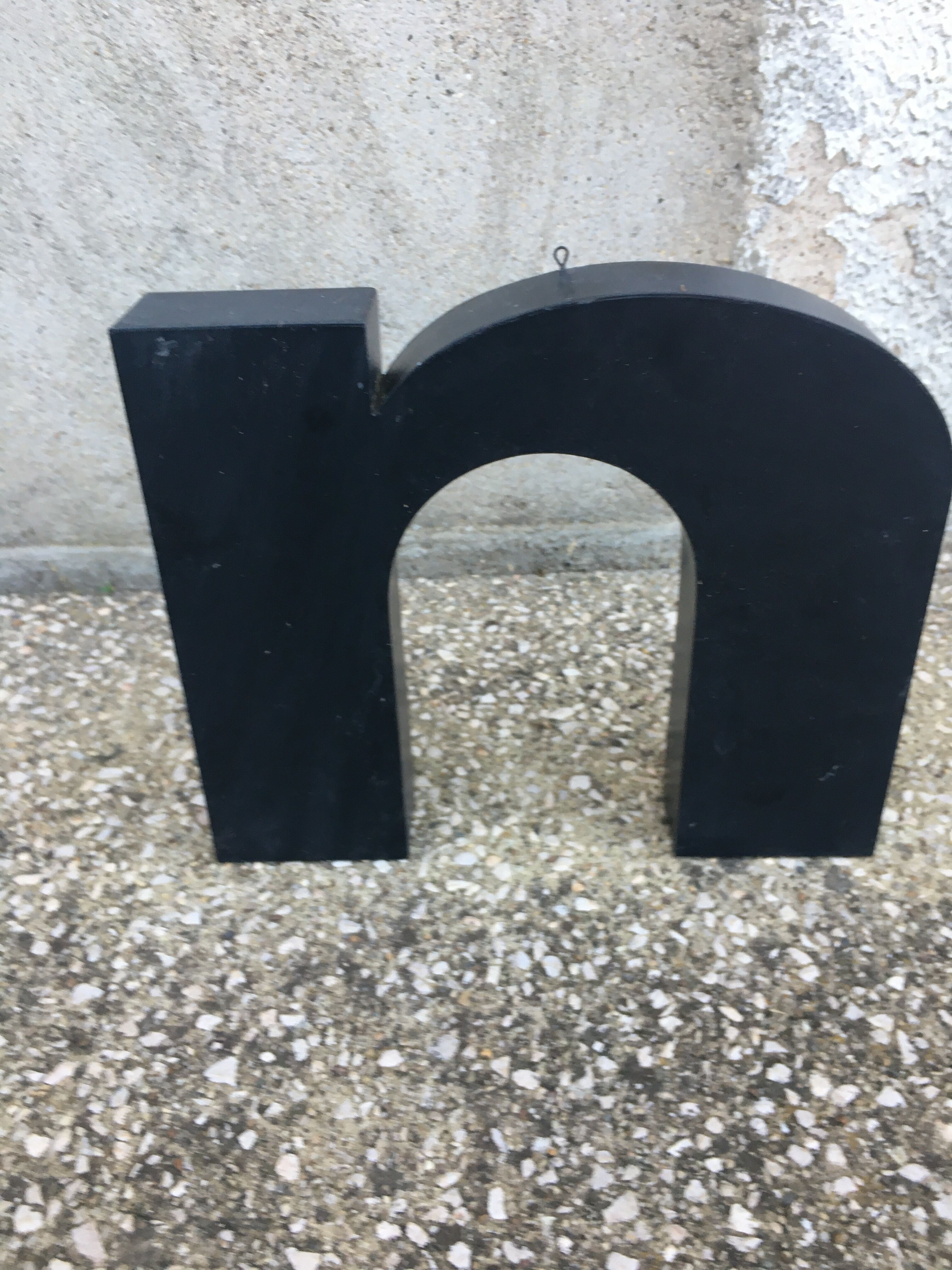 Vintage metal sign letter