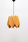 Orange vintage fabric hanging lamp 1960s