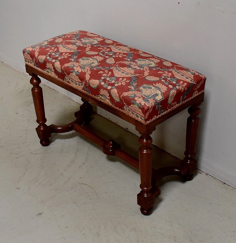 Piano bench in Solid Walnut, Louis XIV style - Mid-19th century