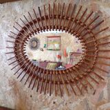 Rattan mirror