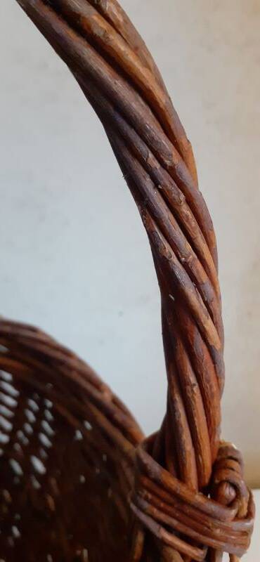 Vintage wicker oval basket