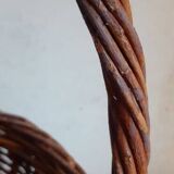 Vintage wicker oval basket