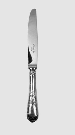 Twelve Christofle Marly table knives, silver-plated metal handles.