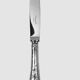 Twelve Christofle Marly table knives, silver-plated metal handles.