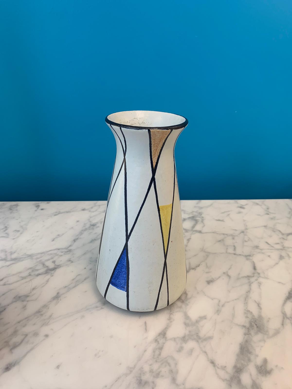 Colored ceramic vase