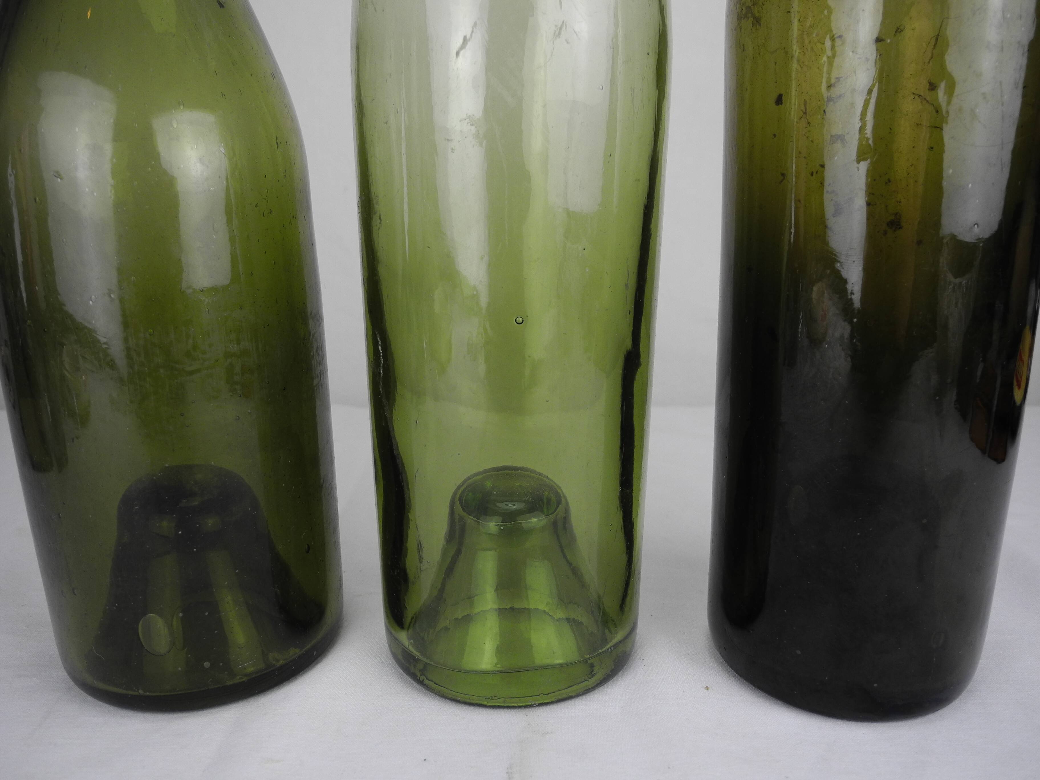 old wine bottles blown glass antique french wine bottles
