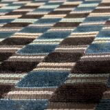 Suite of 6 vintage chairs 1970 velvet and stainless steel