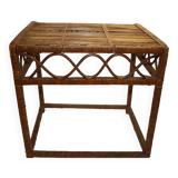 Vintage wicker side table