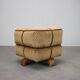 Jindřich Halabala stool in Art Deco velvet, Czechoslovakia, 1930s.