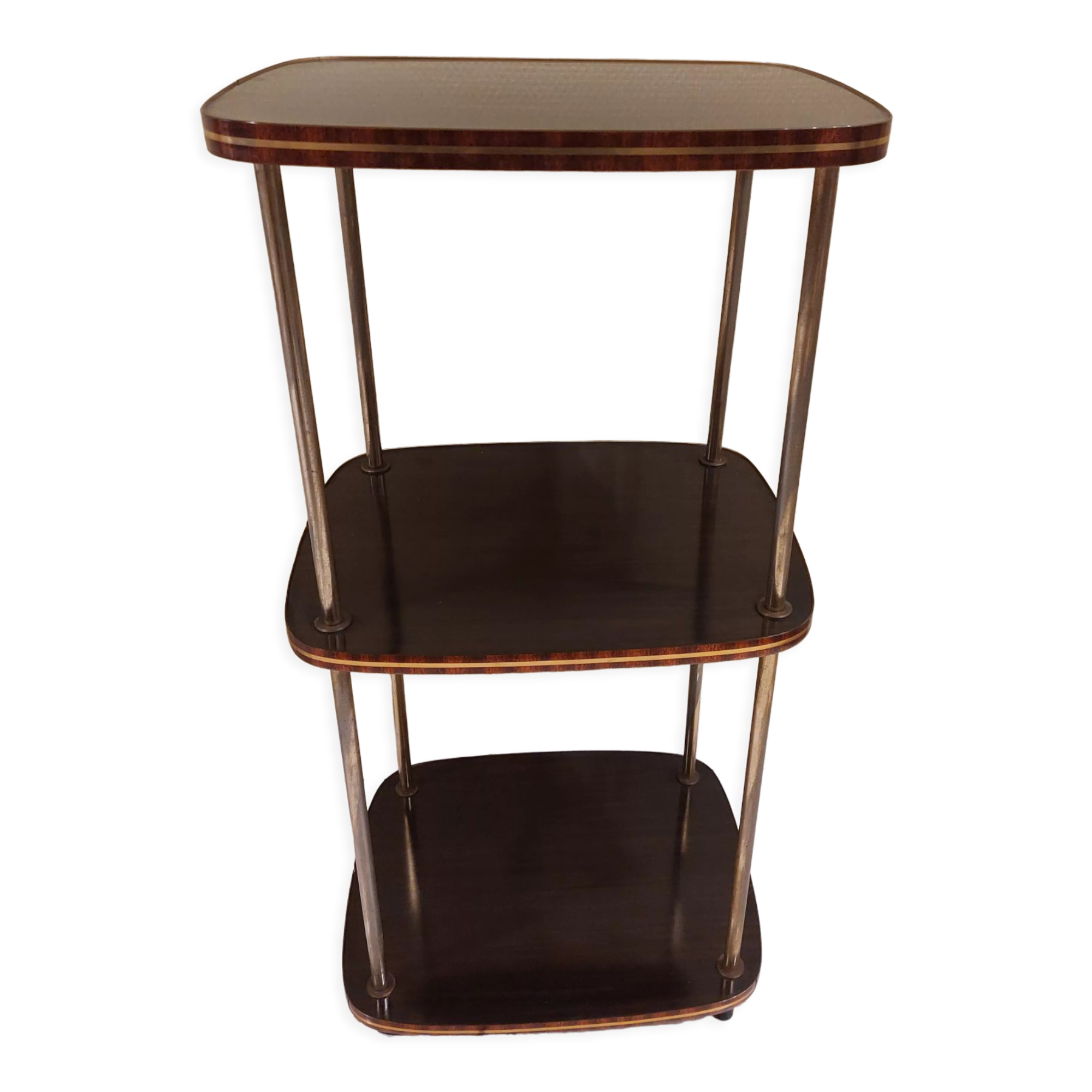 Shelf in formica and gilded metal 1960