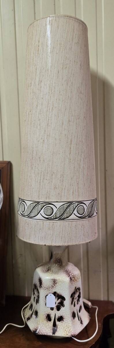 Very large ceramic lamp / floor lamp from the Art Deco period.