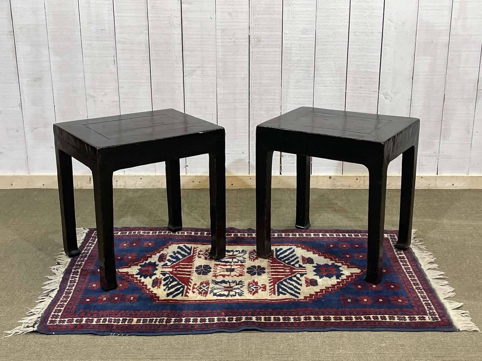 Pair of painted wooden side tables from the 70s