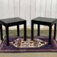 Paire de tables d'appoint en bois peint des années 70