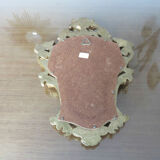 Baroque style mirror in gilded resin 60s 70s