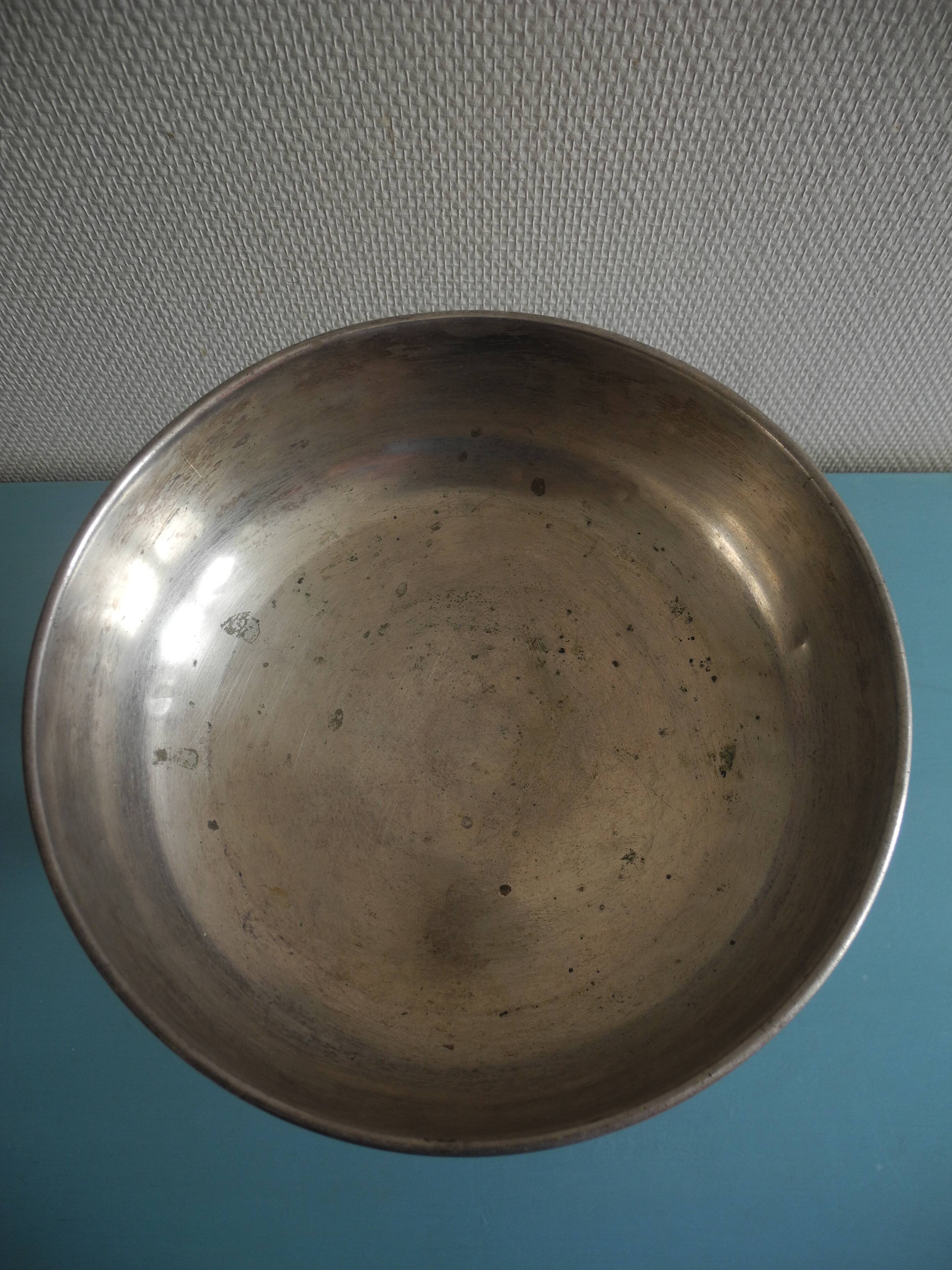vintage centre table cup silver-plated art deco French silver metal cup