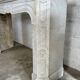 19th century white Carrara marble fireplace