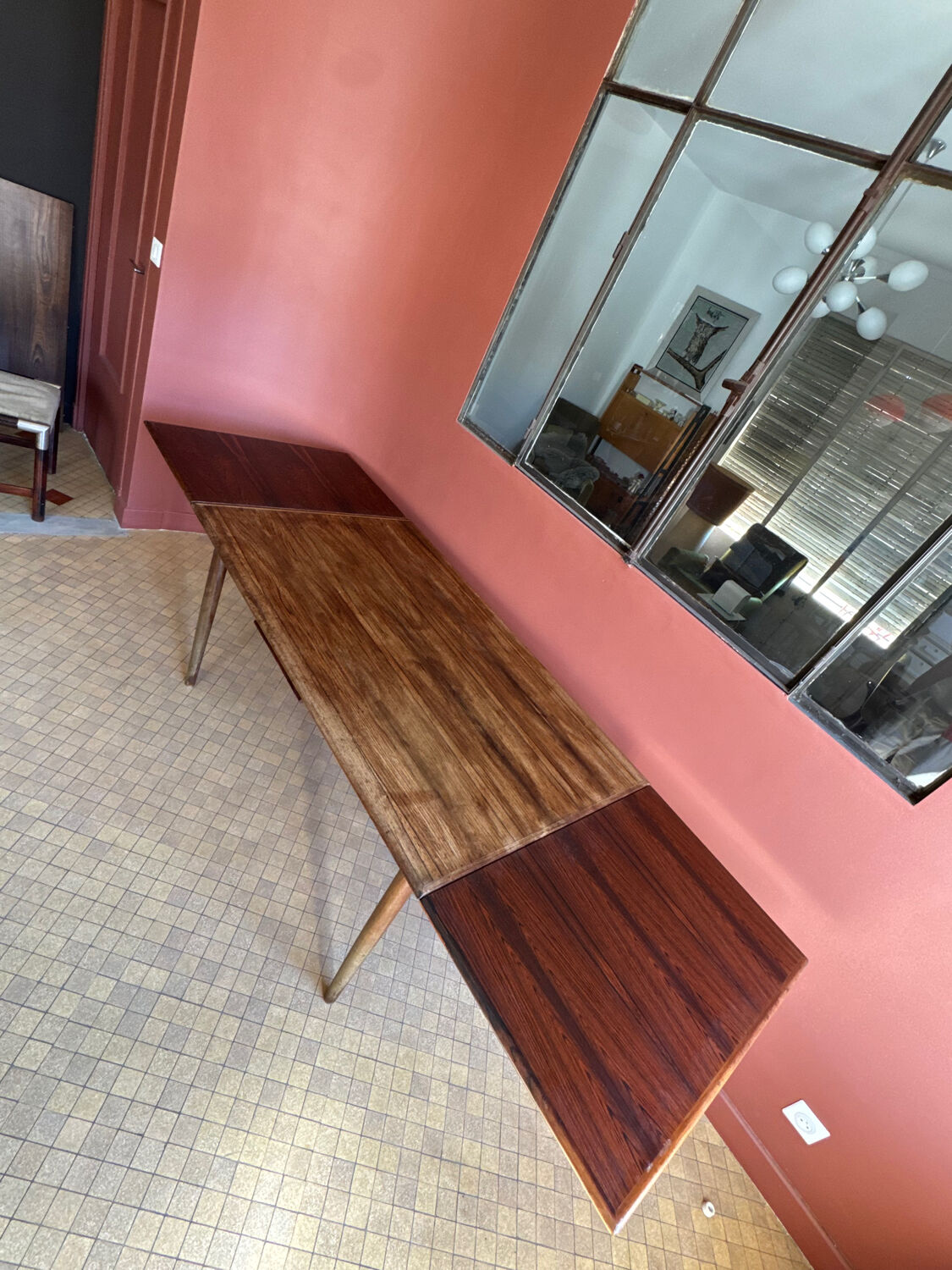 Rosewood table with extension