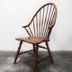 Windsor chair with high spindled back, beech, 1950s.