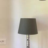 Industrial lamp polished metal and fabric kaki vintage